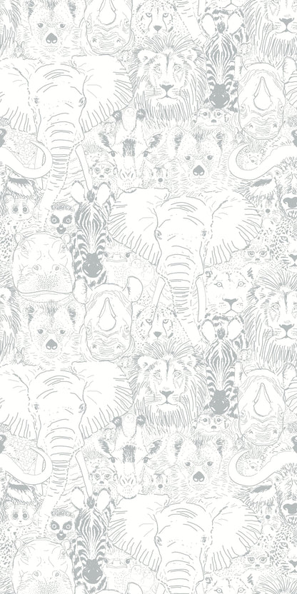 Image of Wild Thing in Grey Wallpaper